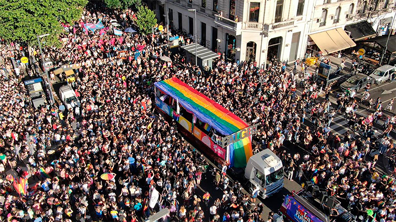 Una multitud participó en una nueva Marcha del Orgullo en Buenos Aires
